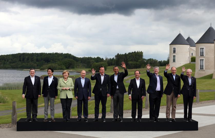 Kanclere Angela Merkele kopā ar citiem G8, 2013.gads