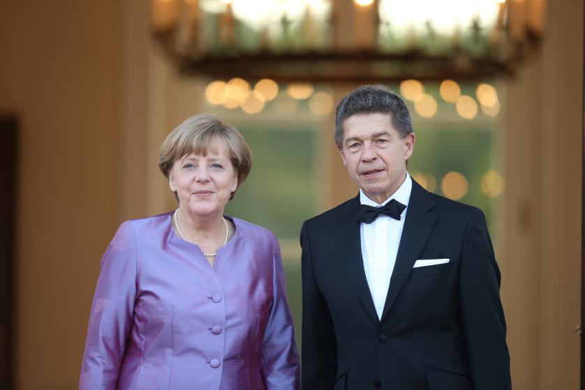 Angela Merkele ar vīru Joahimu Zaueru 2015.gada 4.jūnijā